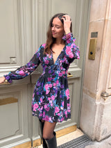 Robe Jodina fleurs roses