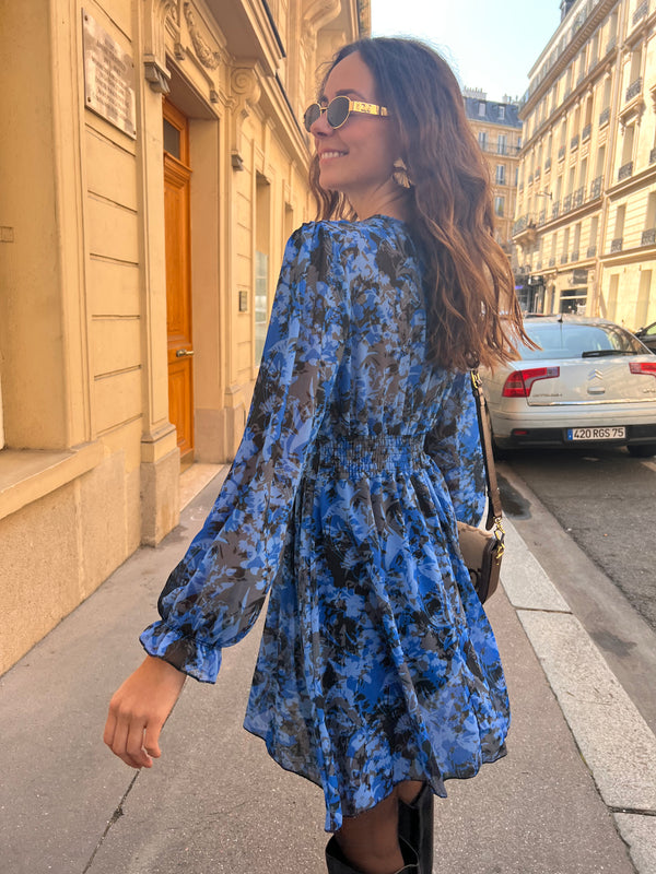 Robe Jodina bleu et noir