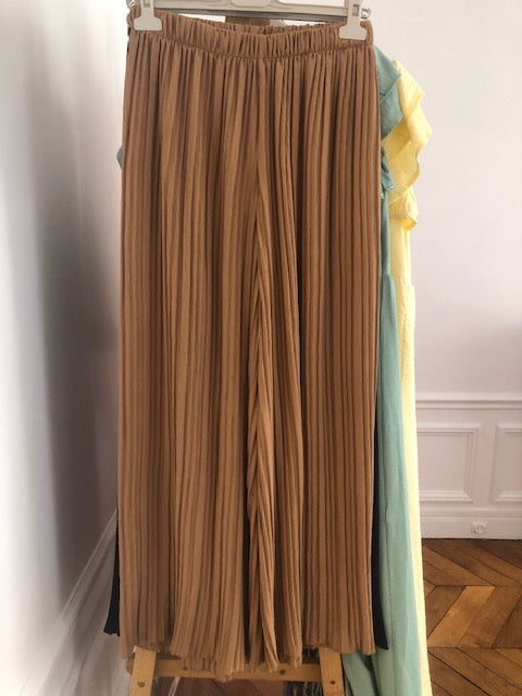 Pantalon plissè Charlie Camel