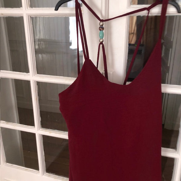 Robe Soleil Rouge Bordeaux