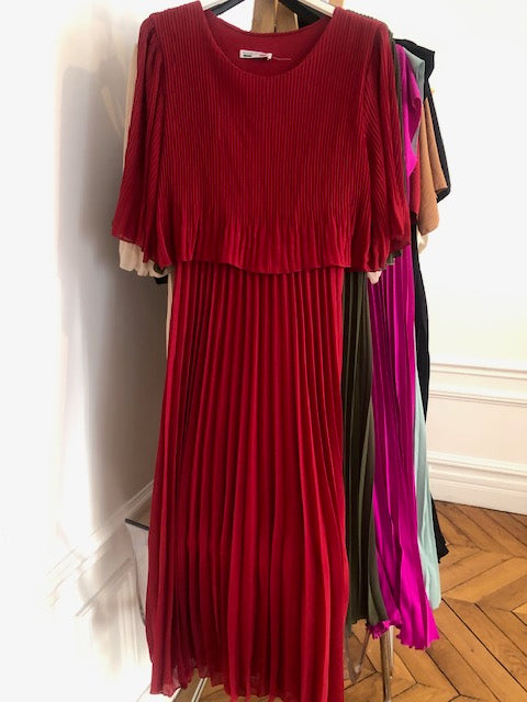 Robe Ariela ivoire kaki bordeaux noir marron