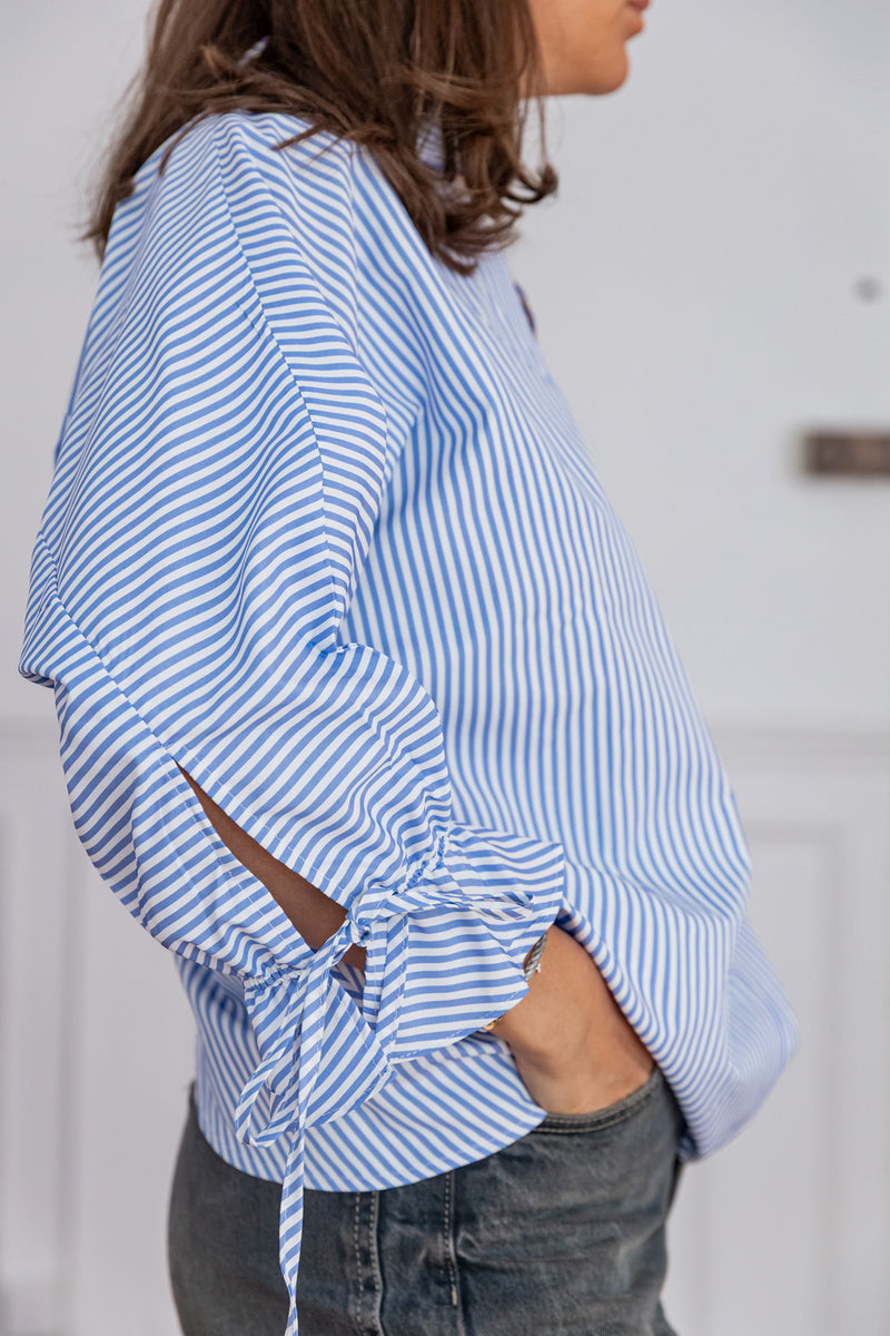 Chemise Rayee ciel