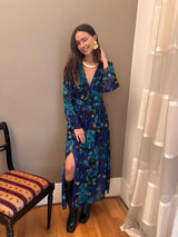 Robe Ania imprimé bleu