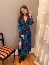 Robe Ania imprimé bleu